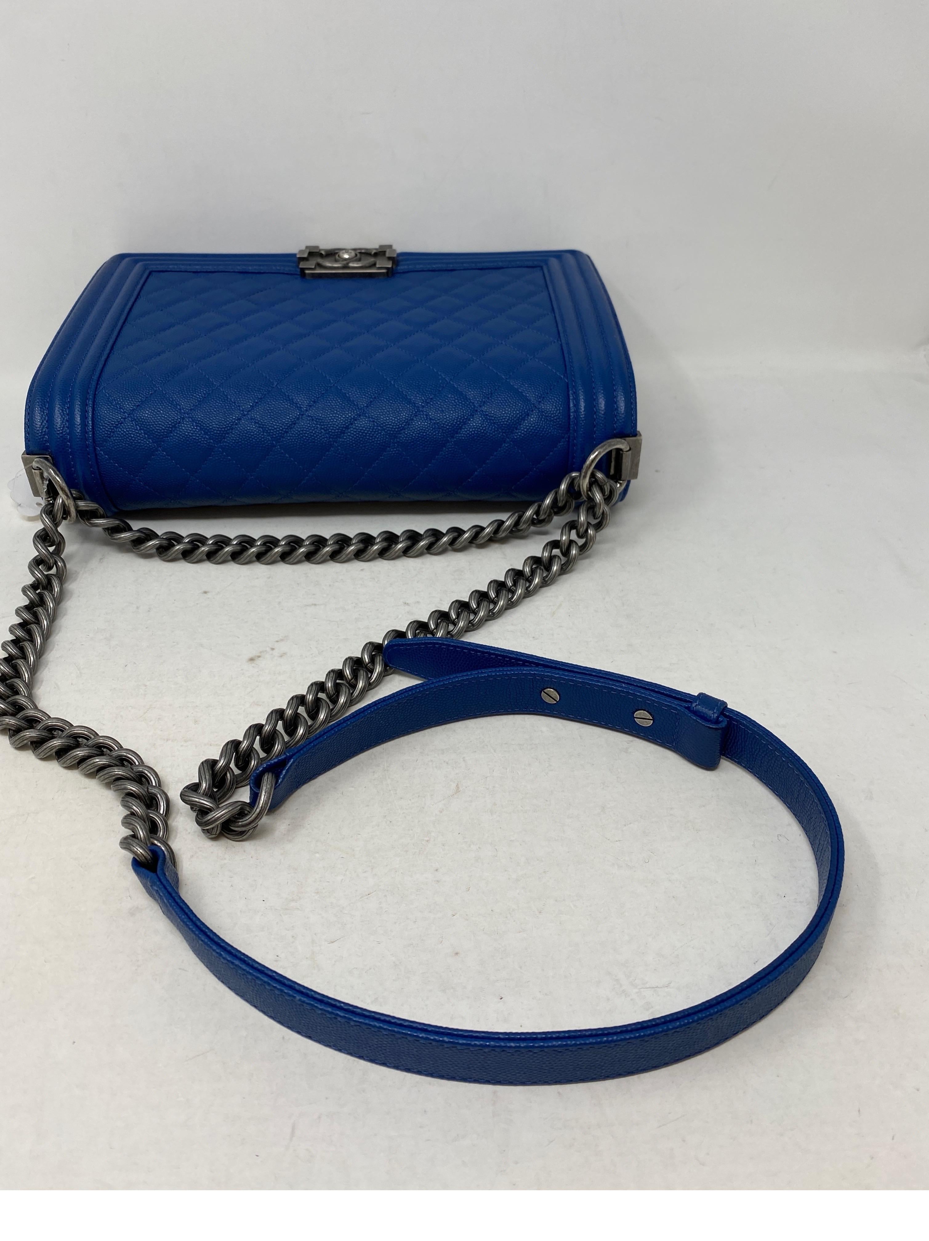 Chanel Blue Boy Bag  2