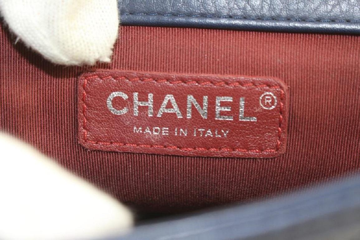 Black Chanel Blue Calfskin Archi Chic Small Crossbody Flap Bag 97cas18
