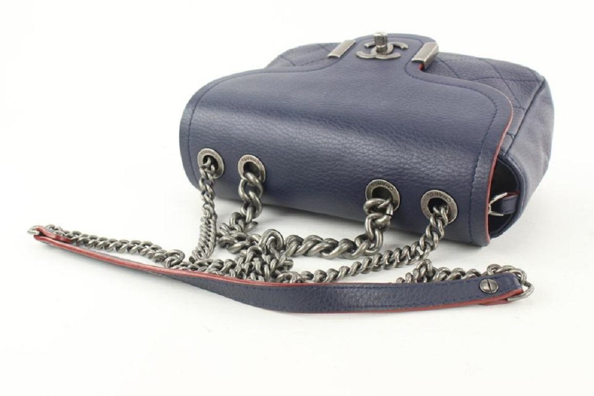 Chanel Blue Calfskin Archi Chic Small Crossbody Flap Bag 97cas18 2