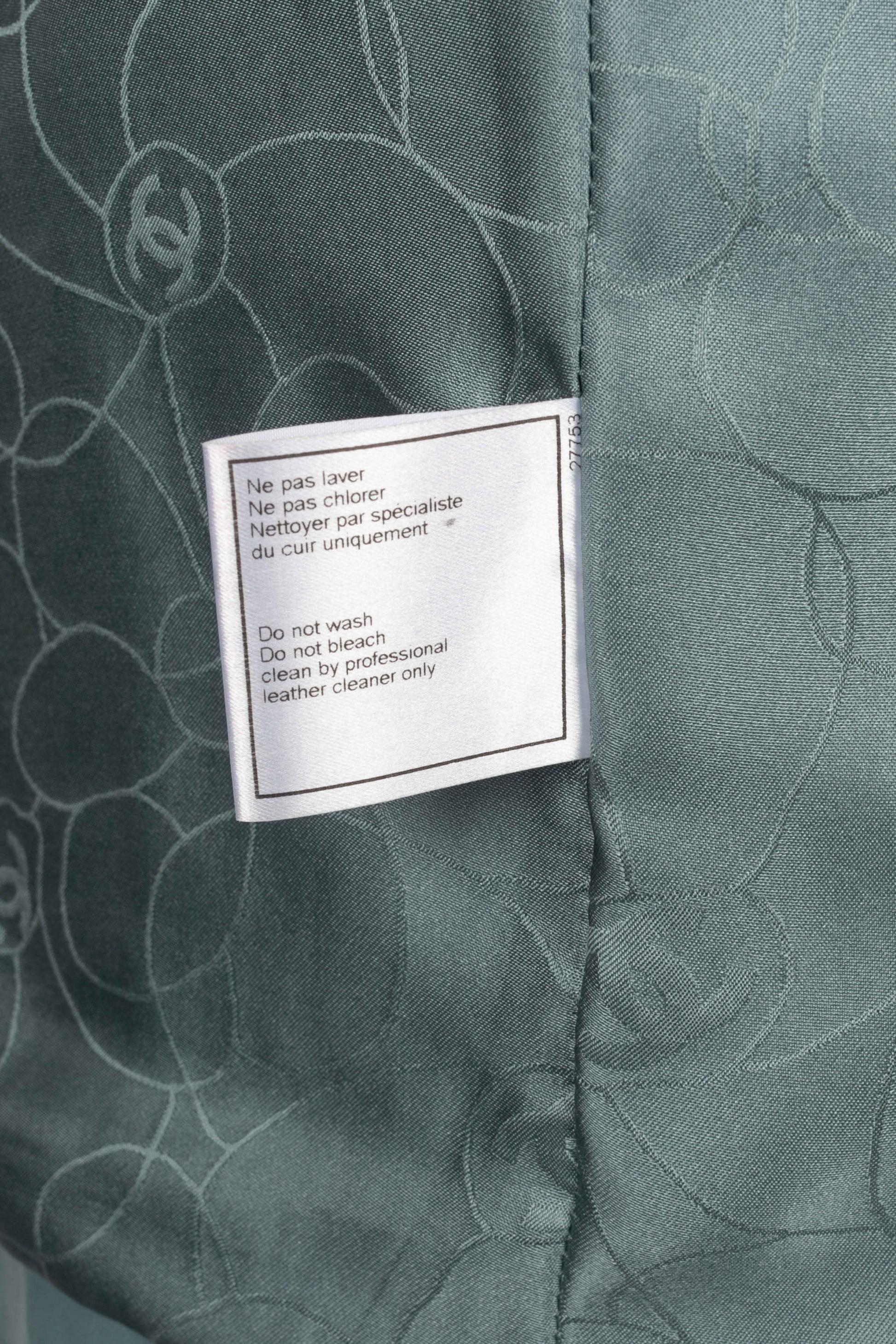 Chanel Blue Calfskin Jacket, 2003 For Sale 4