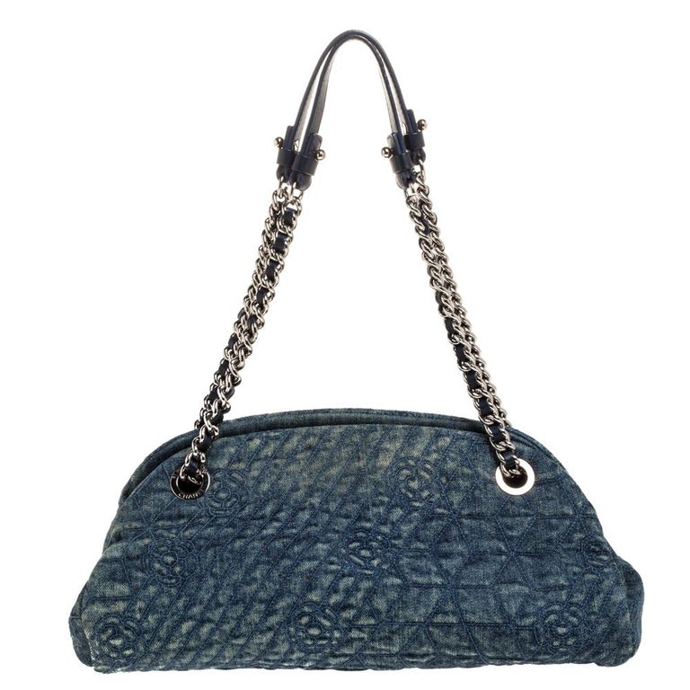 Chanel Blue Denim and Leather Deauville Bowler Bag Chanel | The Luxury  Closet
