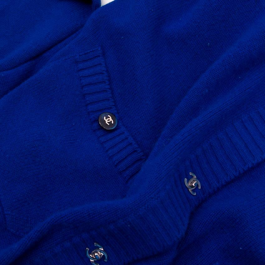 Chanel Blue Cashmere Cardigan US 12 1