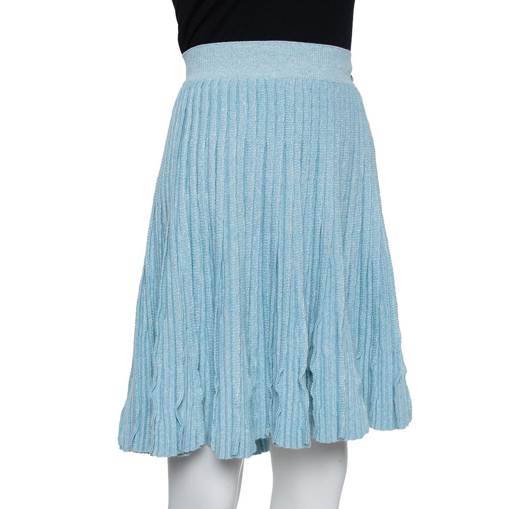 chanel blue skirt