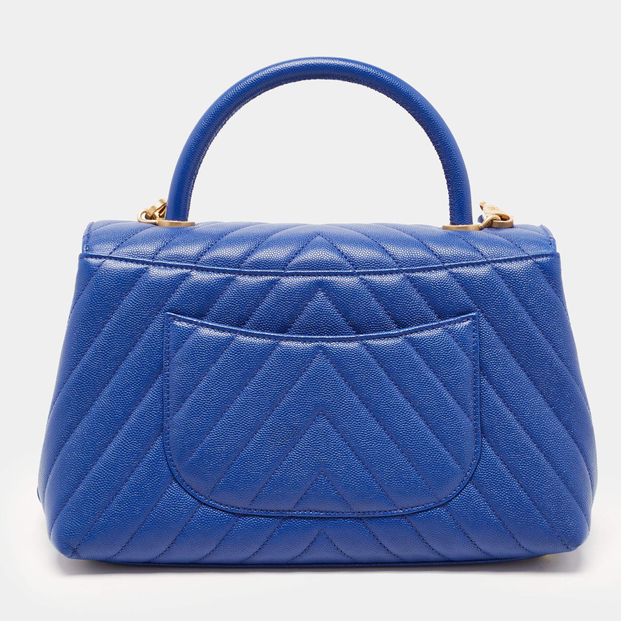 Every creation of Chanel maintains the legacy of the brand with its brilliant craftsmanship and artistic designs. From one of the most celebrated collections, this Chanel Coco bag comes exquisitely created from Caviar leather for enduring appeal.