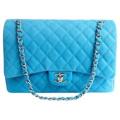 Chanel Blue Caviar Maxi Double Flap Bag