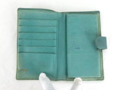 Chanel Blue Cc Logo Caviar Long Snap 216661 Wallet