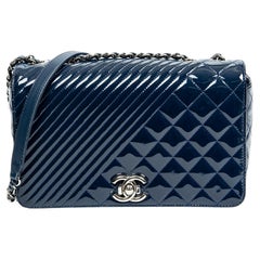 Chanel 2016 Blau CC Medium Coco Klappentasche