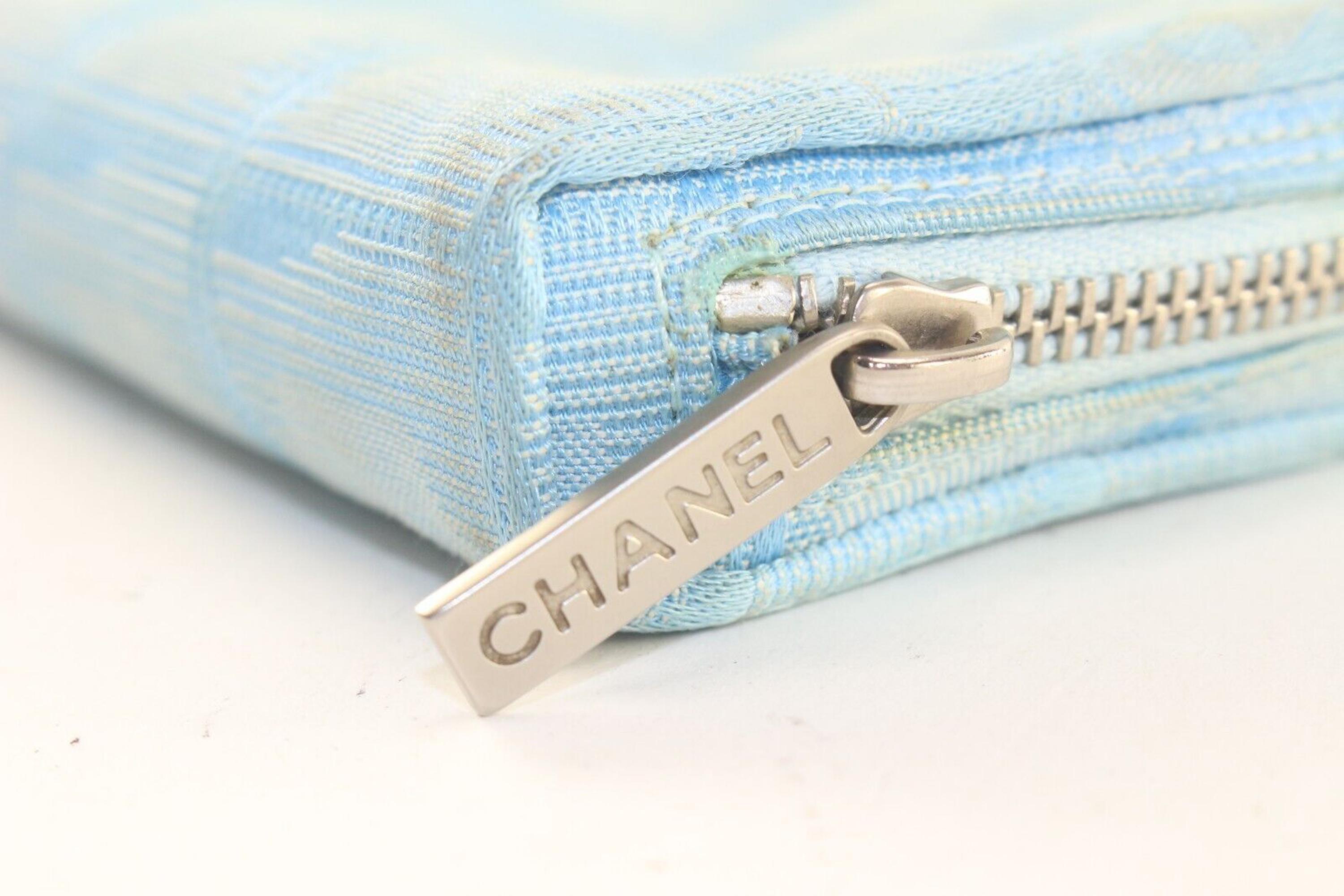 Pochette zippée CC bleue de Chanel 3CC712K en vente 5