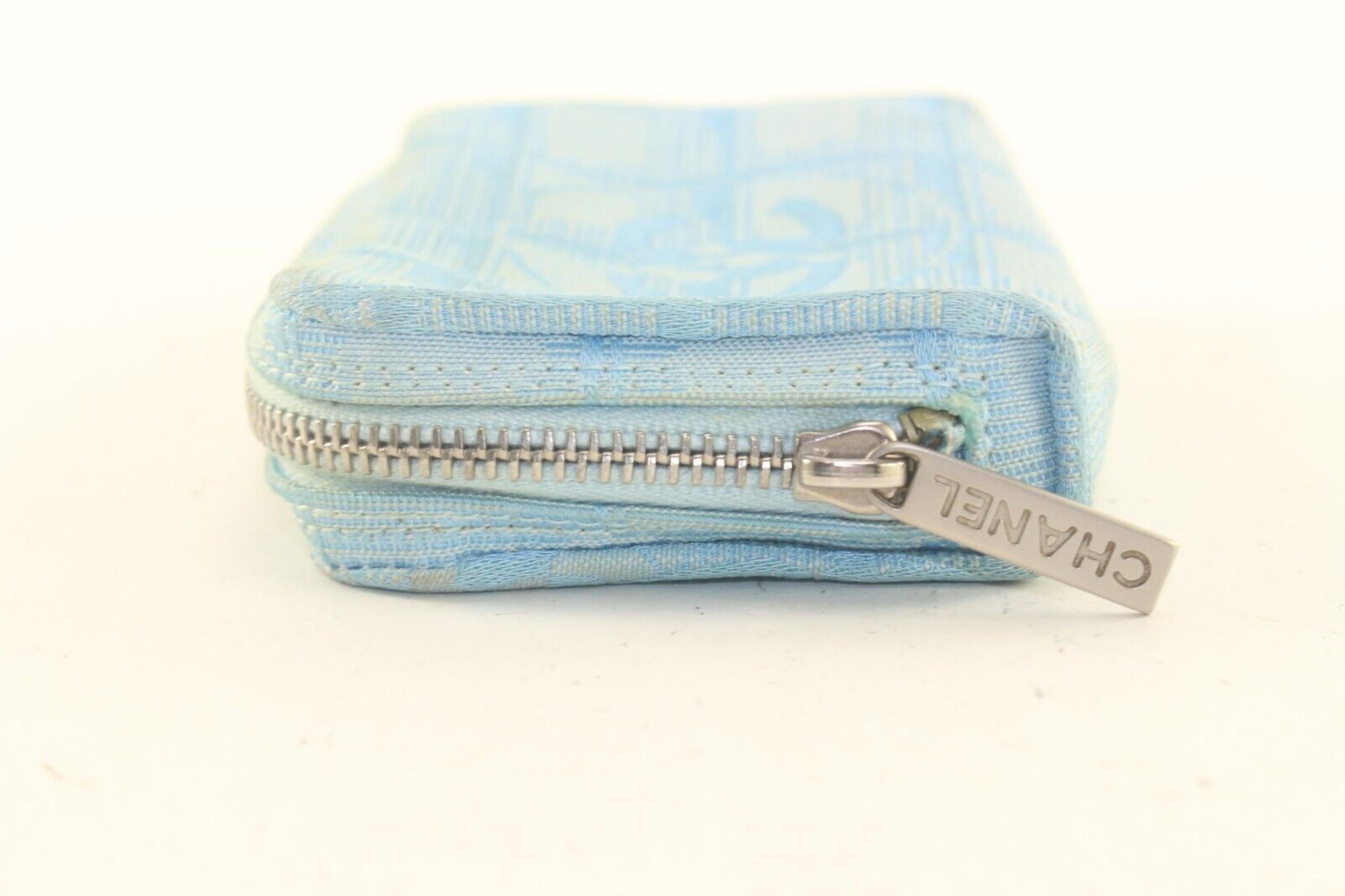 Pochette zippée CC bleue de Chanel 3CC712K Pour femmes en vente