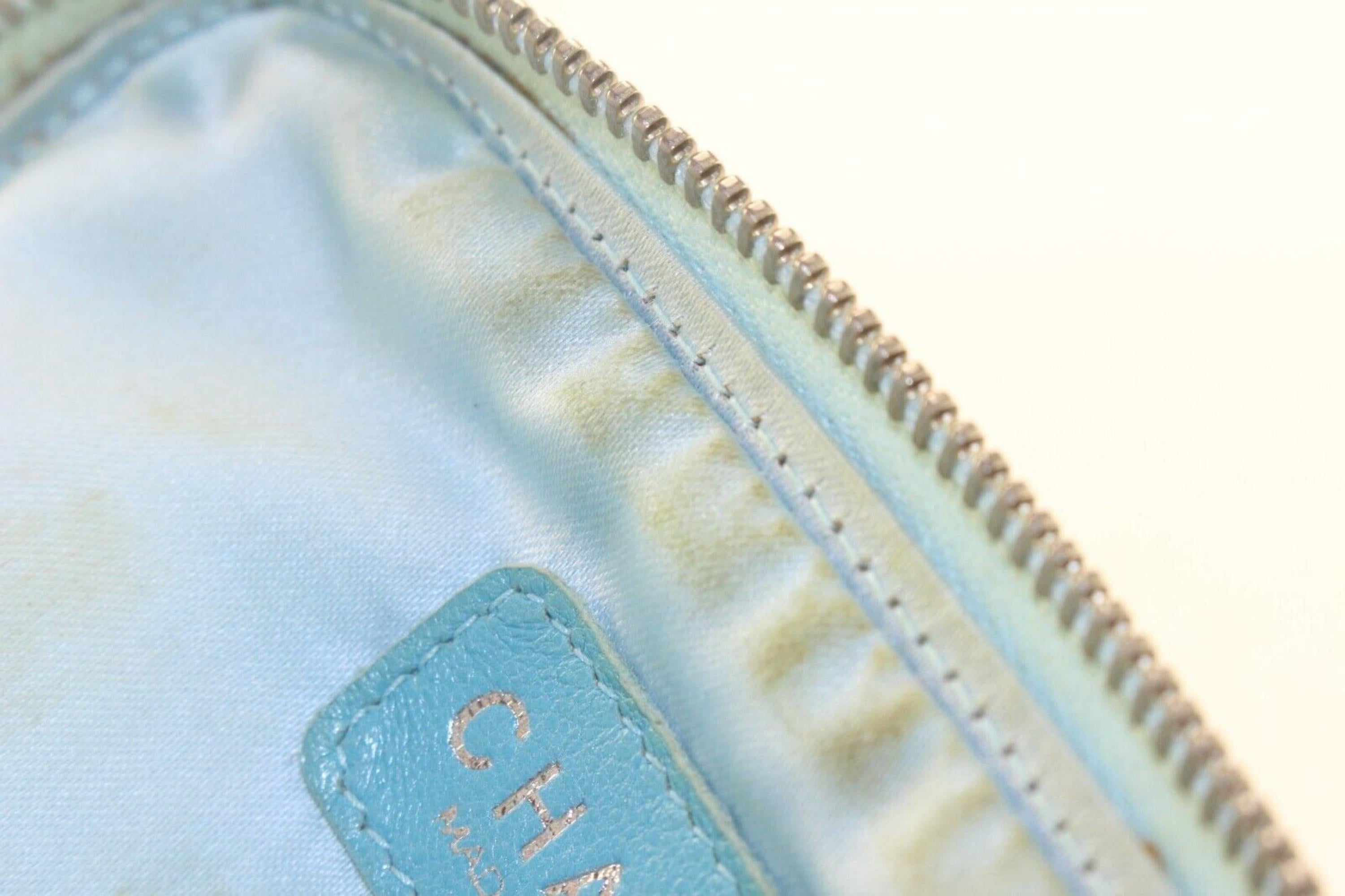 Pochette zippée CC bleue de Chanel 3CC712K en vente 4