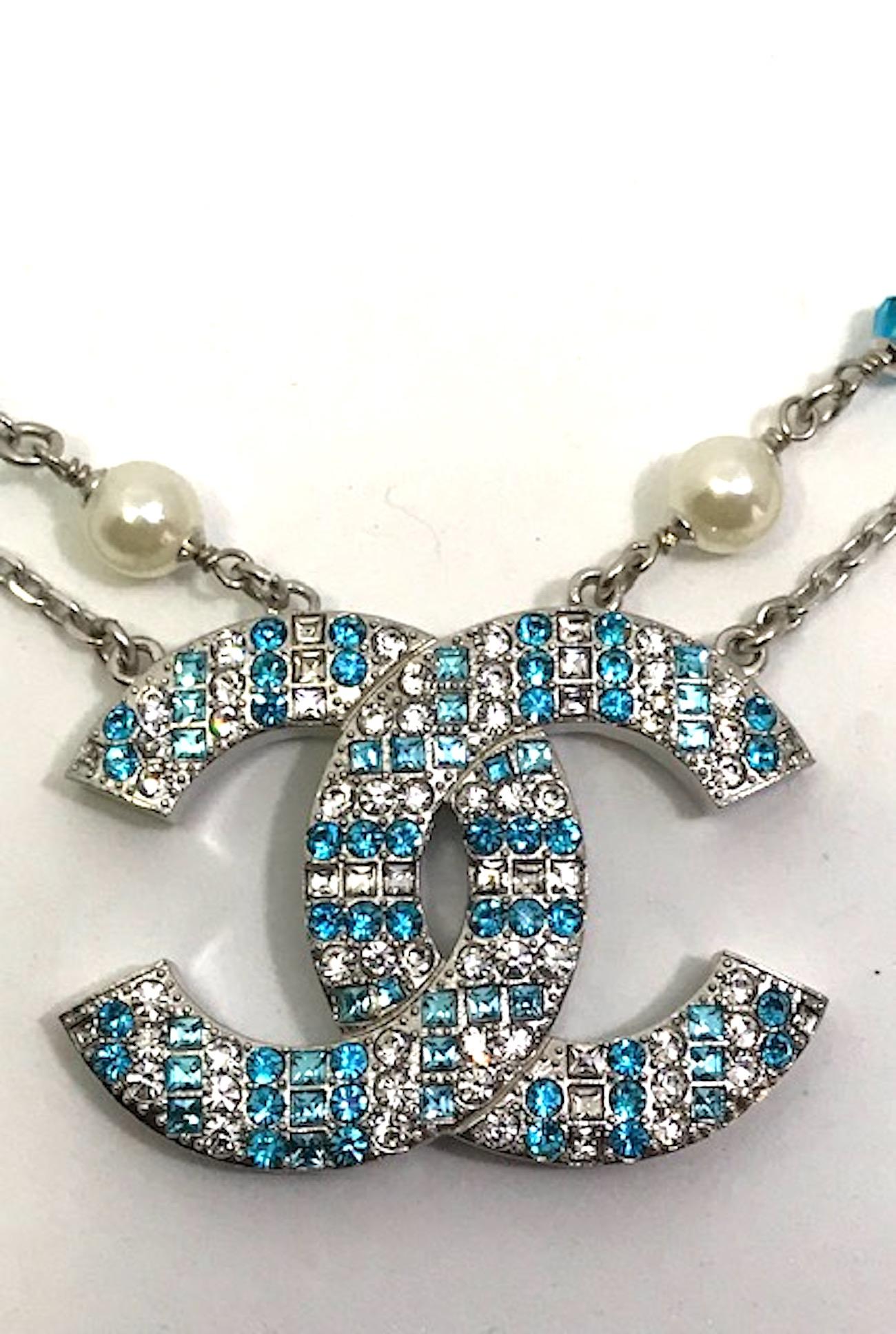blue chanel necklace