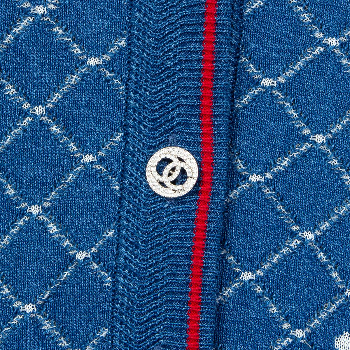 CHANEL blue cotton 2020 TERRY Cardigan Sweater 36 XS 3