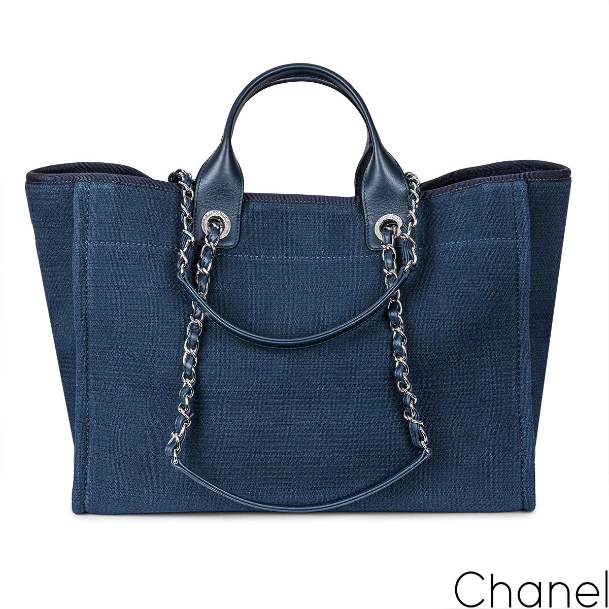 Chanel Bleu Deauville Grand Shopping Tote Bag Pour femmes en vente