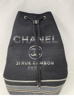 Chanel Blue Denim Backpack