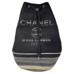 Chanel Blue Denim Backpack