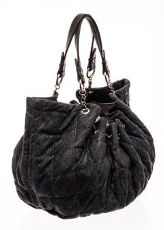 Chanel Blue Denim Cabas Large Tote Bag