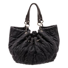 Chanel Blue Denim Cabas Large Tote Bag