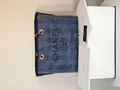 Chanel Blue Denim Deauville Small Shopping Bag, perfect for summer