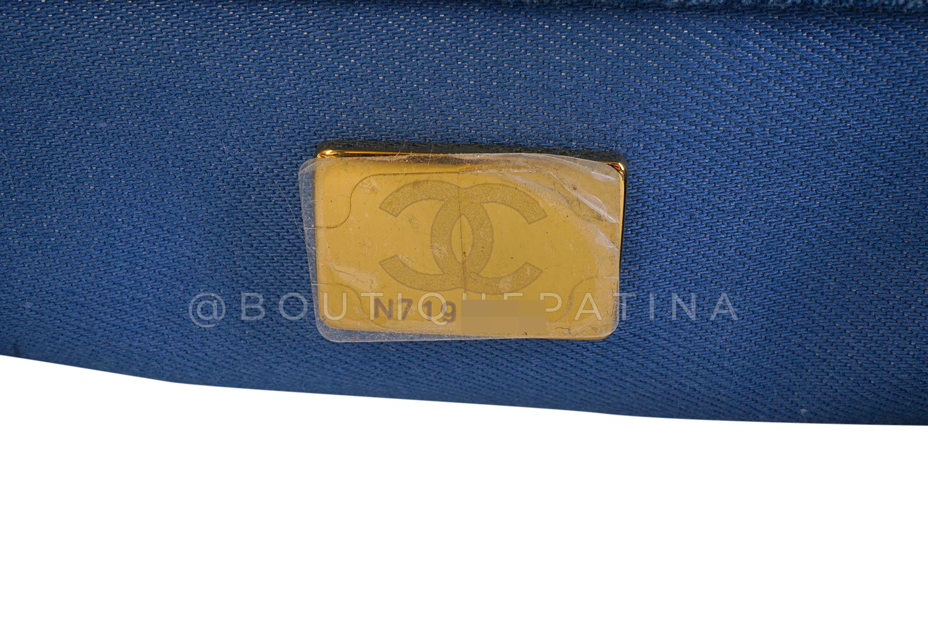 Chanel Blue Denim Mood Rectangular Mini Flap Bag GHW 68287 9