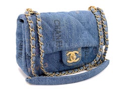 Chanel Blue Denim Mood Rectangular Mini Flap Bag GHW 68287