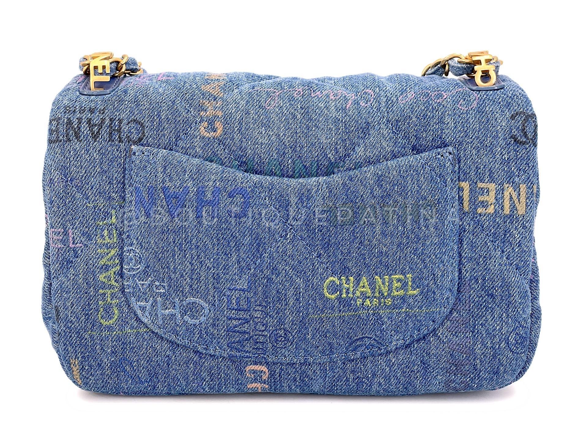 Chanel Blue Denim Mood Rectangular Mini Flap Bag GHW 68287 2