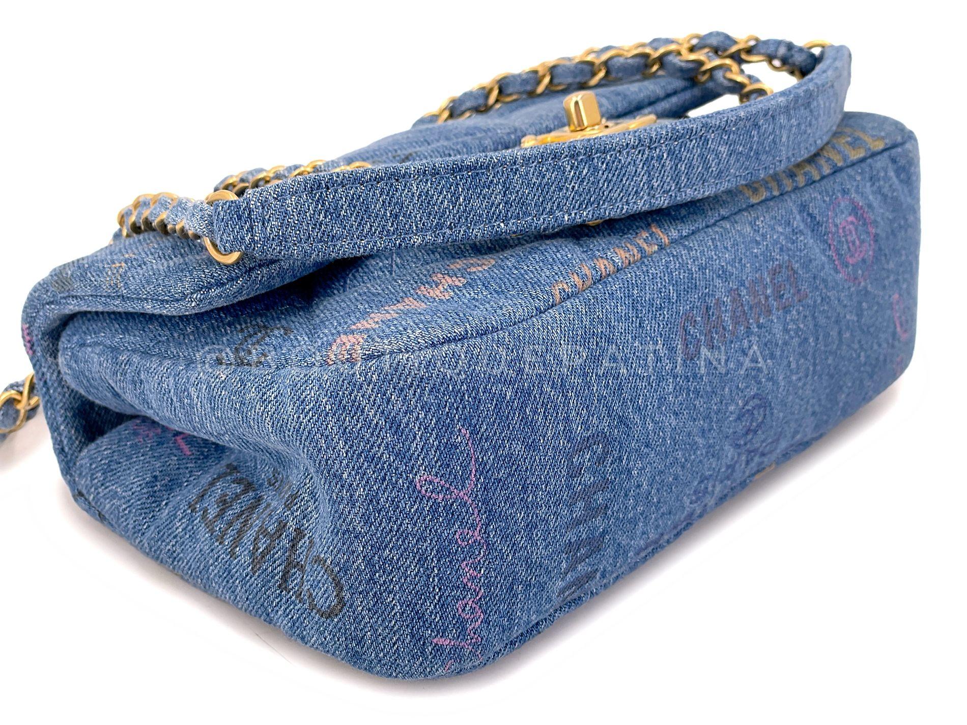 Chanel Blue Denim Mood Rectangular Mini Flap Bag GHW 68287 4