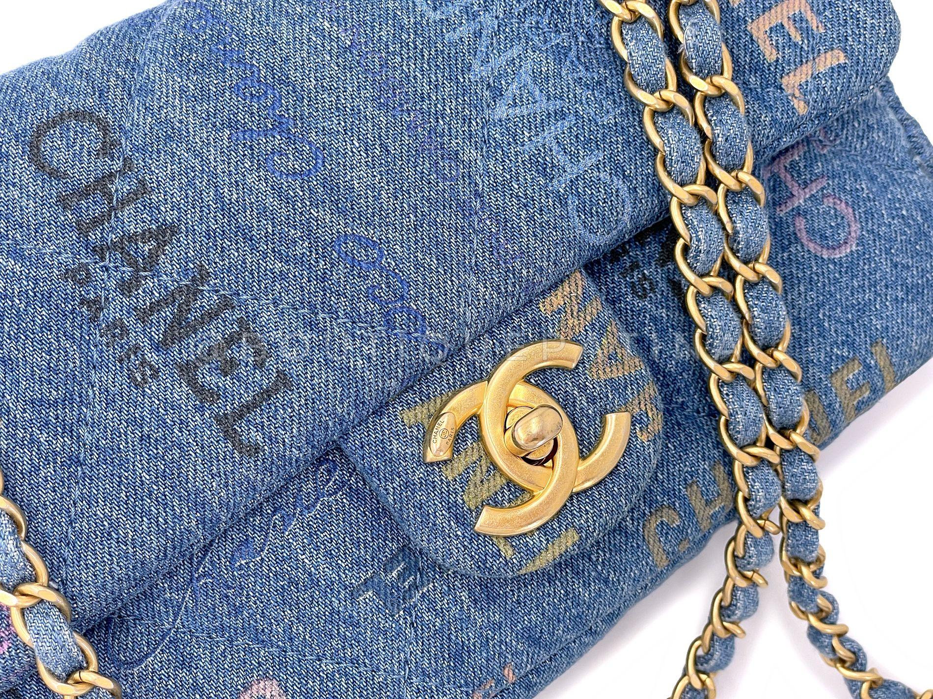 Chanel Blue Denim Mood Rectangular Mini Flap Bag GHW 68287 5