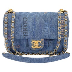 Chanel Blue Denim Mood Rectangular Mini Flap Bag GHW 68287