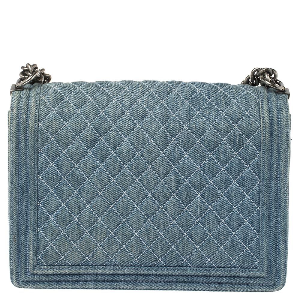 Every Chanel creation deserves to be etched with honor in the history of fashion as it carries an irreplaceable style. Like this stunner of a Boy Flap that has been creatively crafted from denim. It does not only bring a blue shade but also their