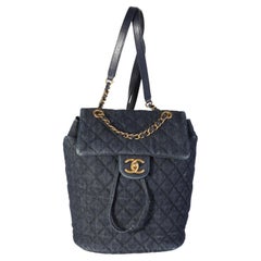 Chanel Blue Denim Urban Spirit Backpack For Sale at 1stDibs