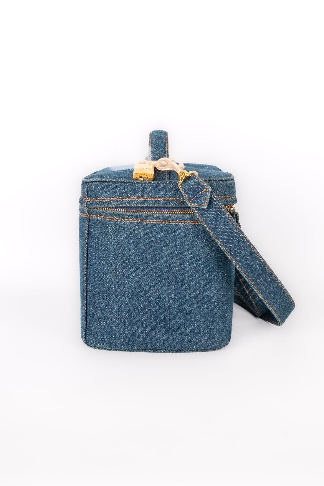 Women's Chanel Blue Denim Vanity Bag, 1996/1997 For Sale