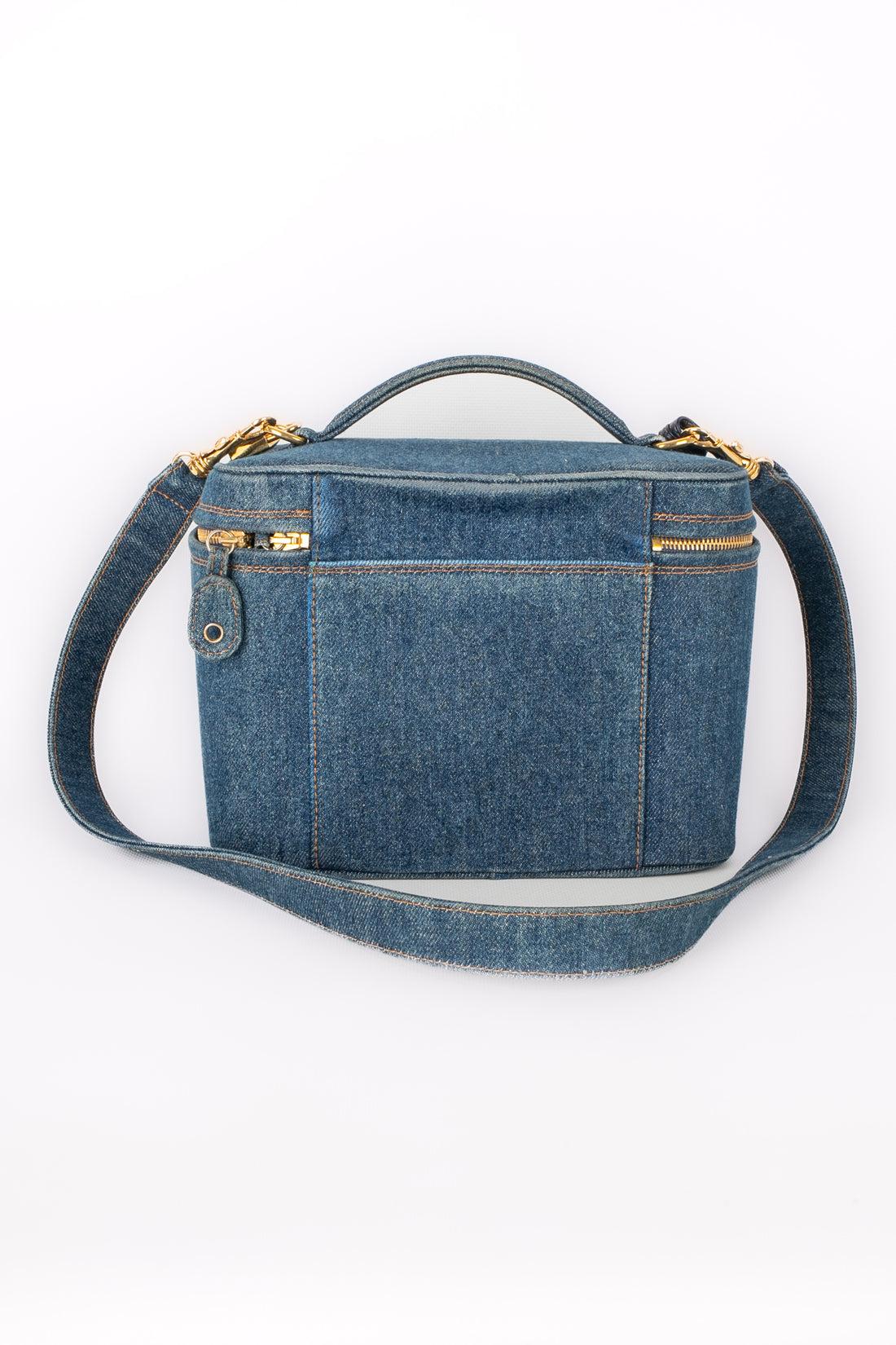 Chanel Blue Denim Vanity Bag, 1996/1997 For Sale 3