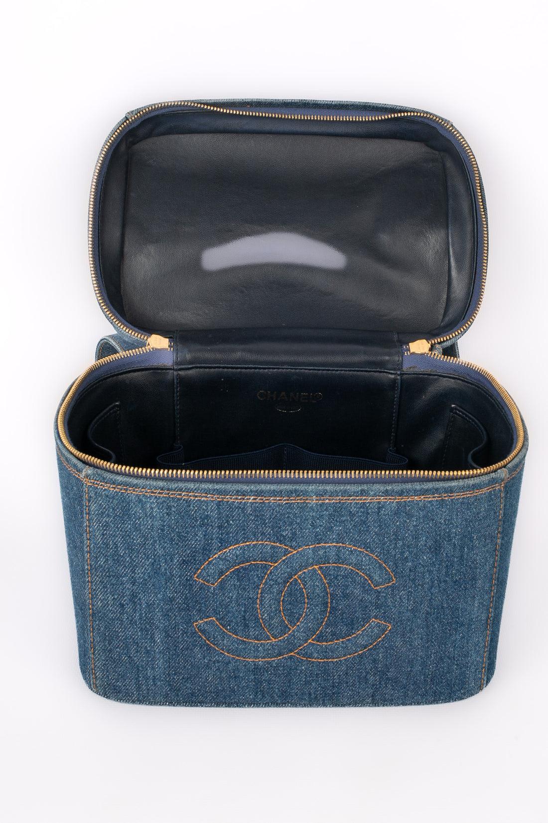Chanel Blue Denim Vanity Bag, 1996/1997 For Sale 4