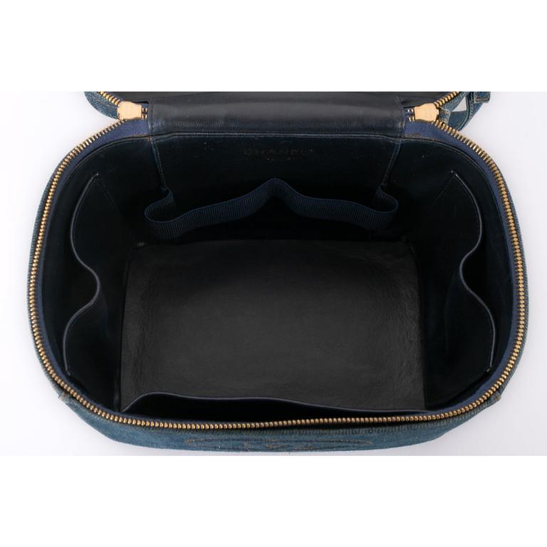 Chanel Blue Denim Vanity Bag, 1996/1997 For Sale 5
