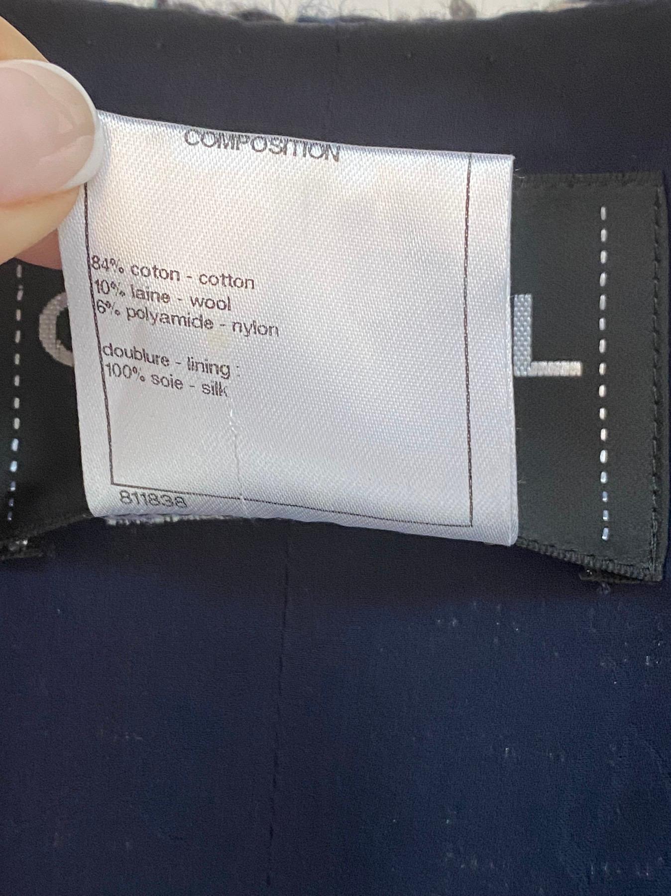 Chanel Blaue Ecru Wolle Mischung Tweed Paris-Dallas Jacke 2