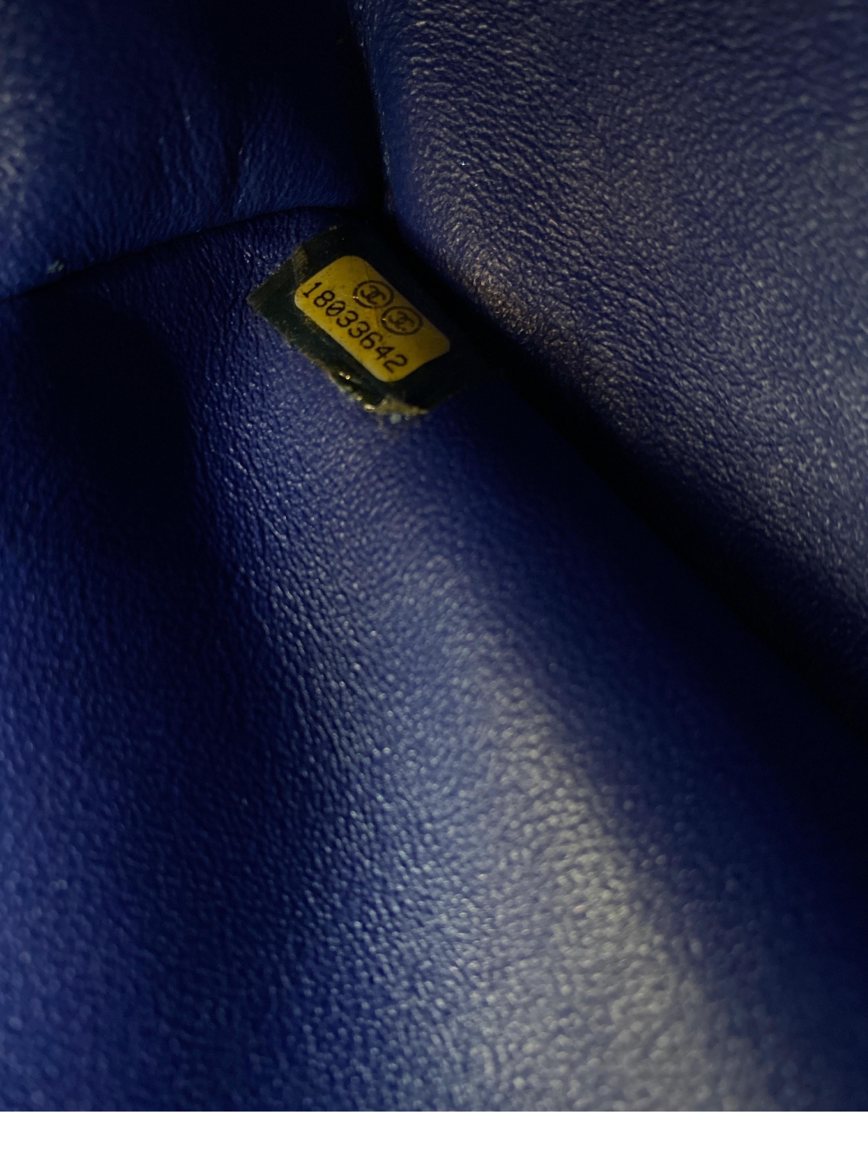 Chanel Blue Electric Maxi Lambskin Bag 13