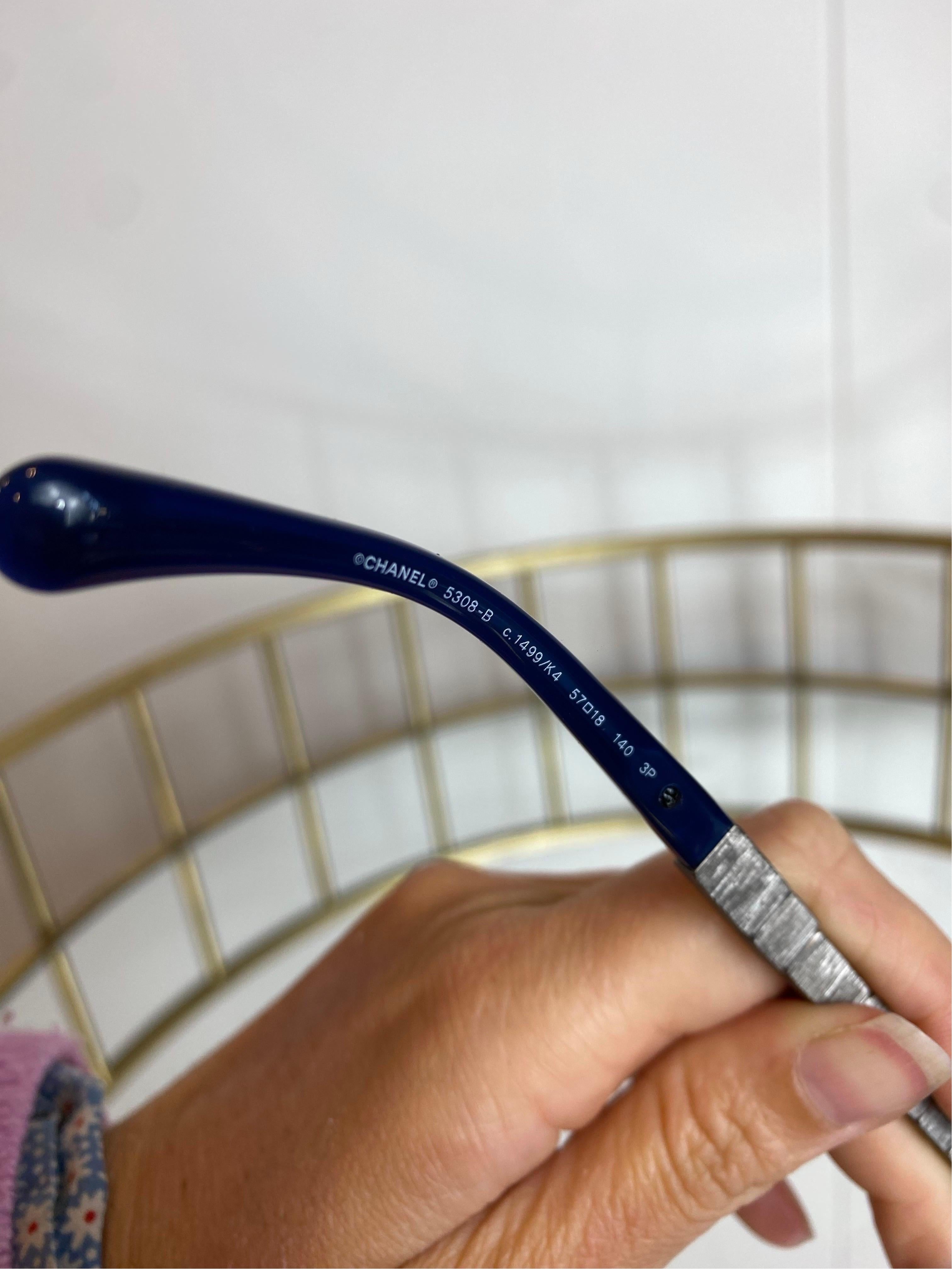 Chanel blue frame polarized Sunglasses For Sale 4