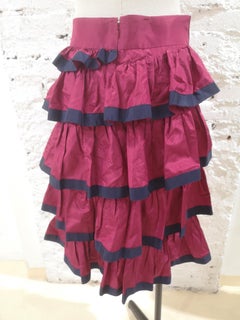 Chanel blue fucsia skirt