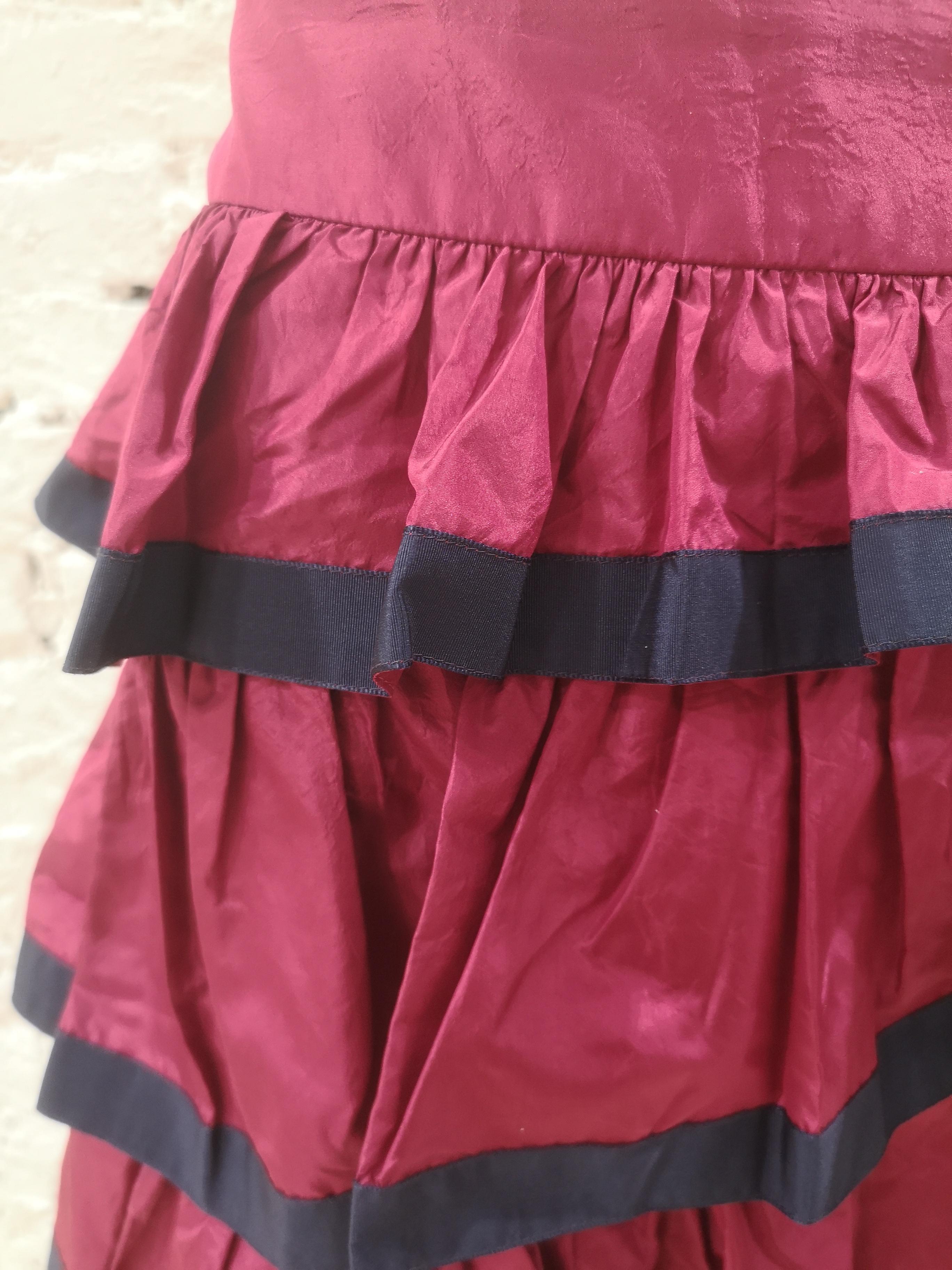 Black Chanel blue fucsia skirt For Sale