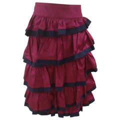 Retro Chanel blue fucsia skirt