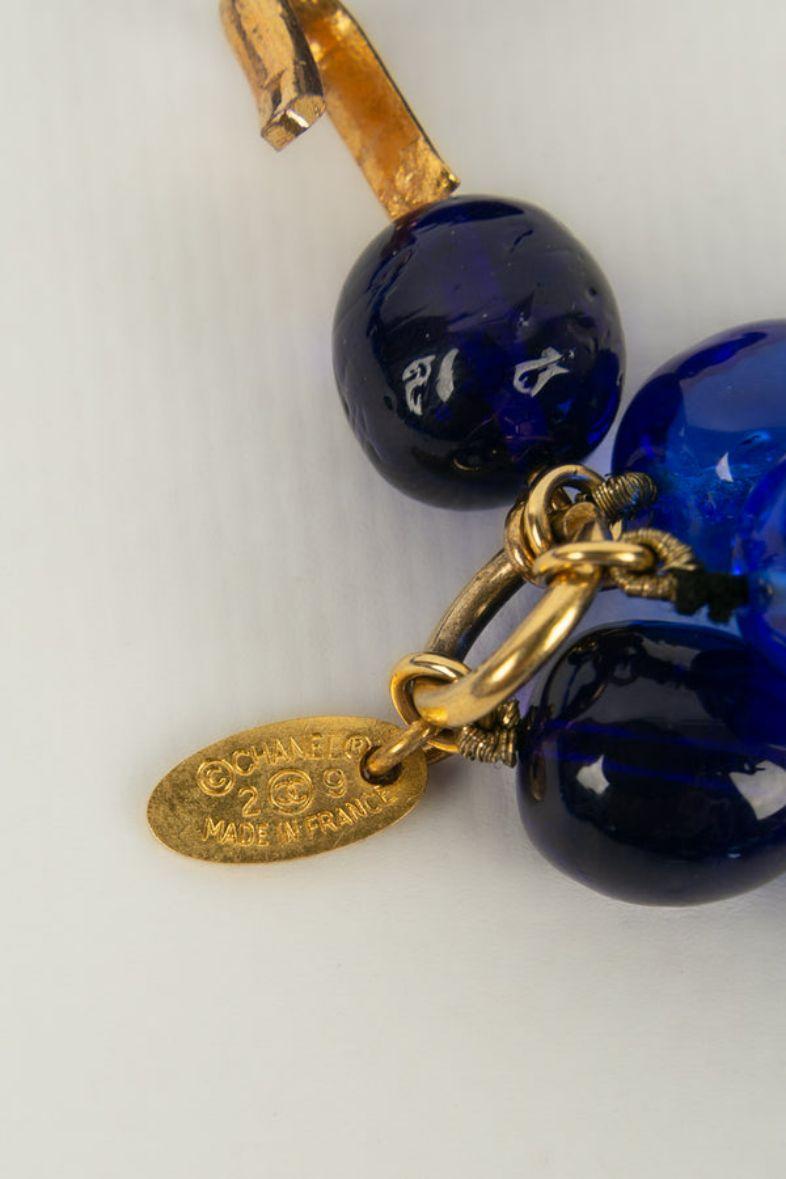 Women's Chanel Blue Glass Beads Belt Fall, 1992 For Sale