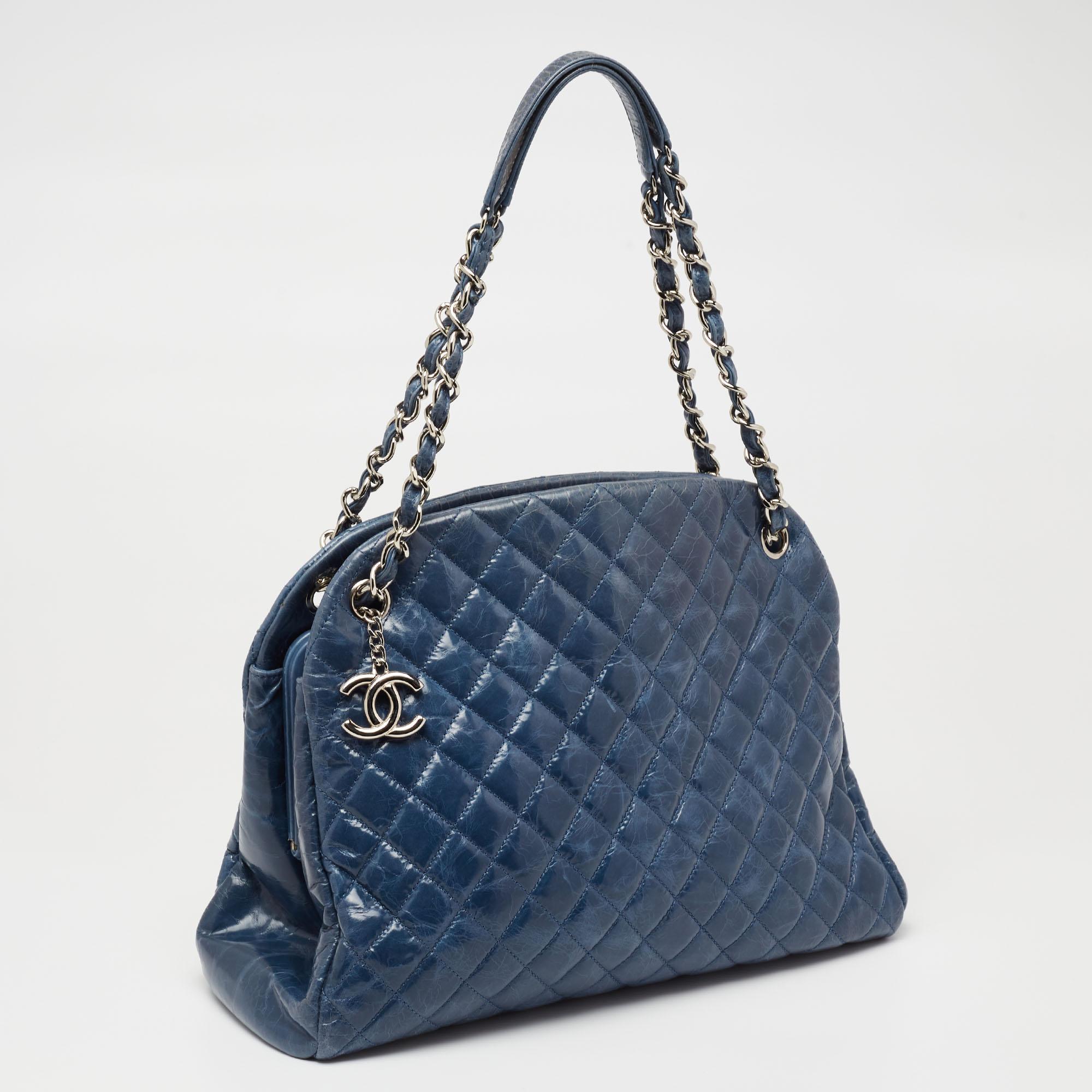big blue chanel bag