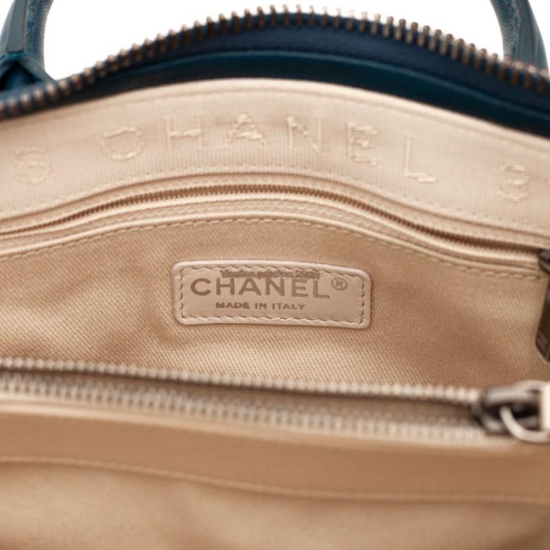 Chanel Blue Grained Leather Bag 2