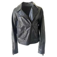 Chanel blue Grey Perfecto Leather Jacket