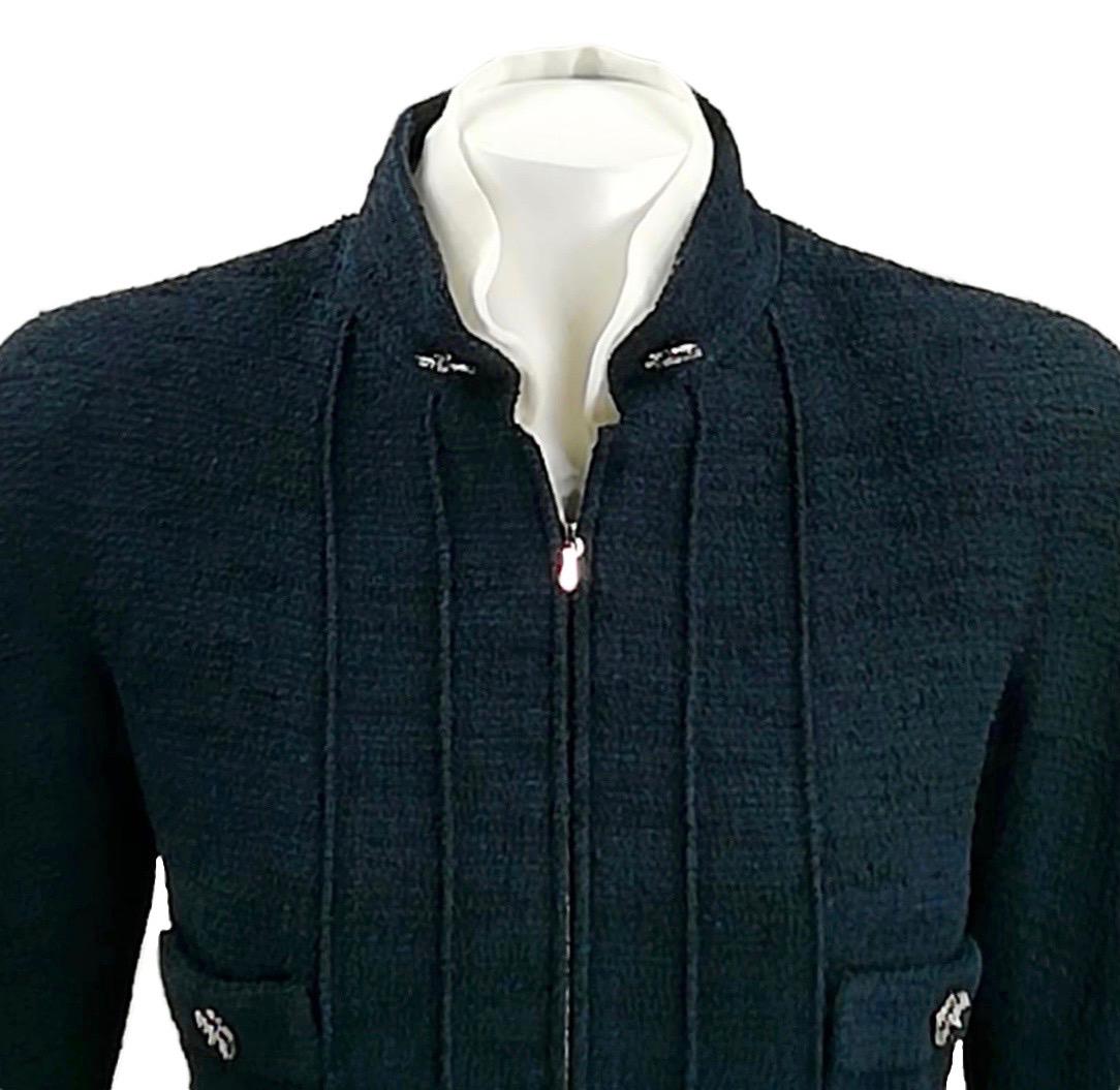 CHANEL blue jacket FR 36 Cruise 2013 Versailles 13C In Good Condition For Sale In Rubiera, RE