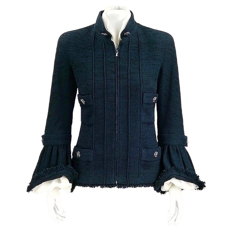 CHANEL blue jacket FR 36 Cruise 2013 Versailles 13C For Sale at 1stDibs