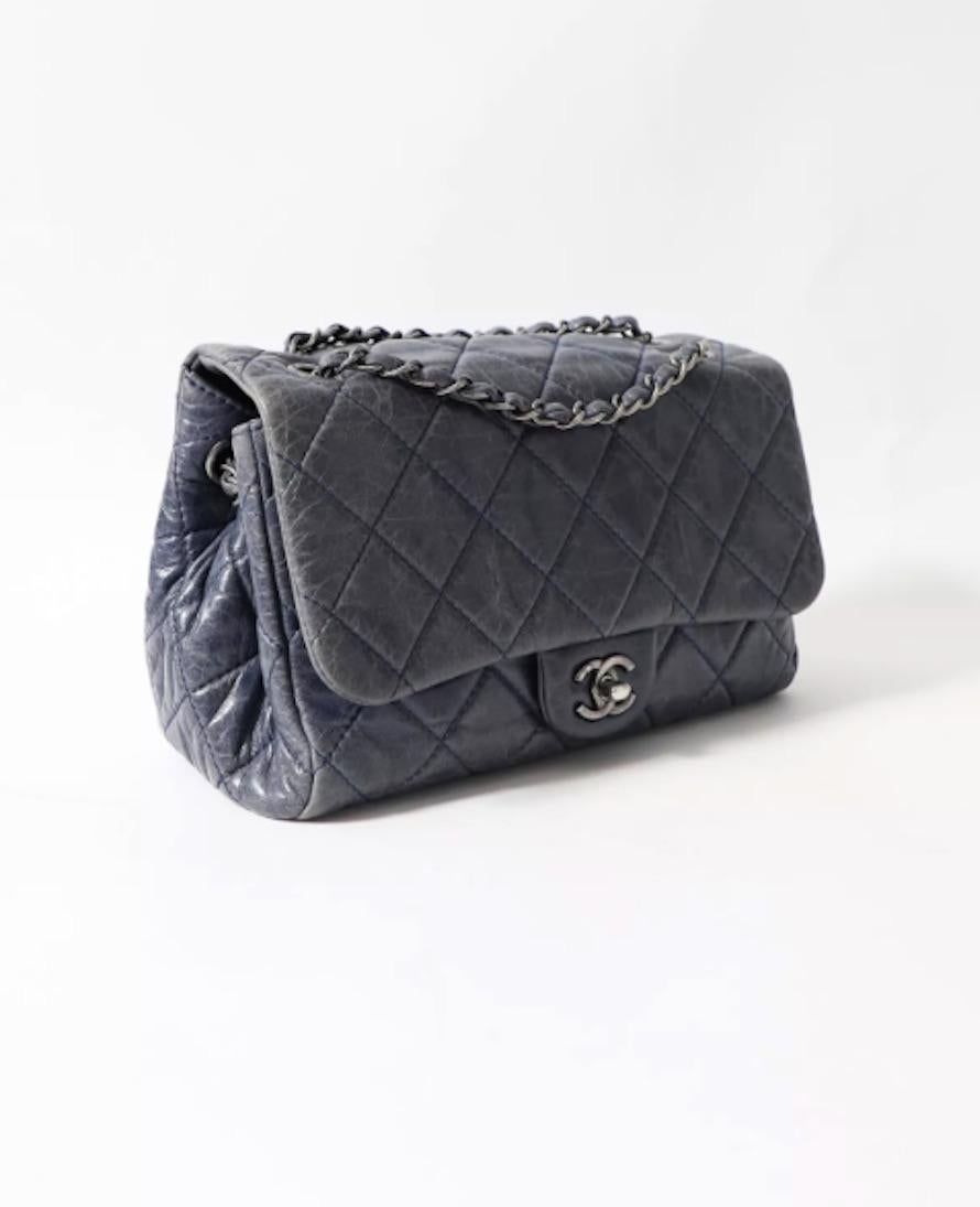 Chanel Blue Jean Leather Timeless Bag 9