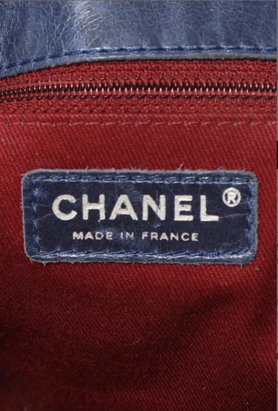 Chanel Blue Jean Leather Timeless Bag 4