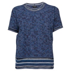 Chanel Blue Knit Top M