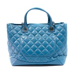 Chanel Blue Lambskin Tote
